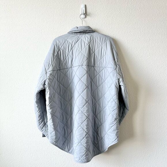 Aritzia Wilfred Free The Ganna Insulated Shirt Jacket in Blue Size XL - Picture 3 of 10
